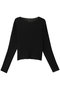 pleats crew neck P/O プルオーバー ミズイロインド/mizuiro ind black