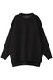 crew neck wide tunic チュニック ミズイロインド/mizuiro ind black