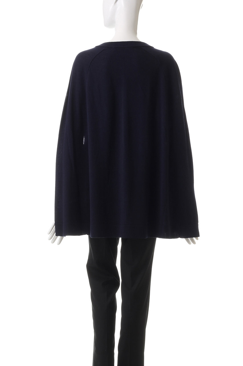 【美品】mizuiro ind ハイゲージケープチュニックカーディガン 黒 mizuiro ind(ミズイロインド)｜high gauge cape tunic C/D
