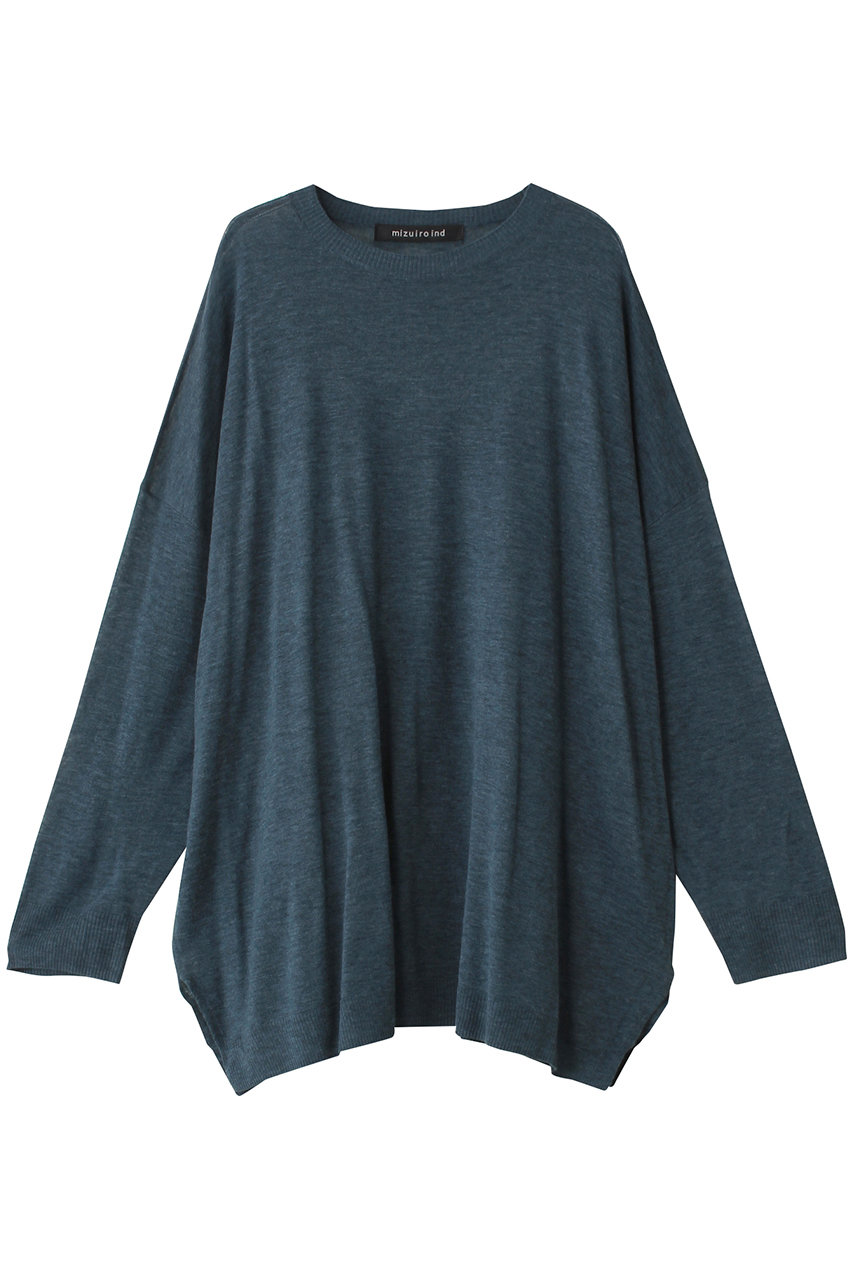 ミズイロインド/mizuiro indのsheer wide tunic チュニック(blue/4-220055)