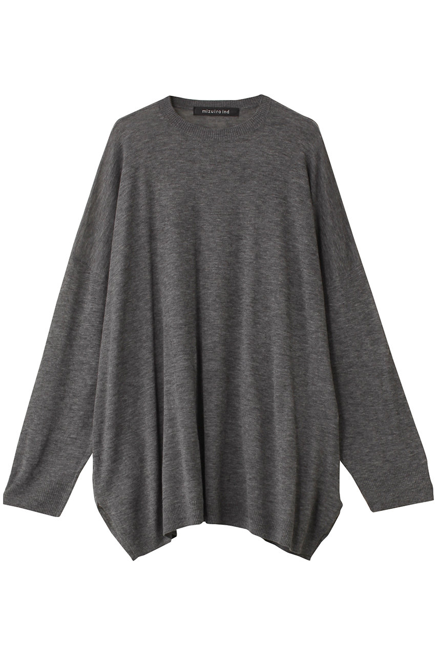 ミズイロインド/mizuiro indのsheer wide tunic チュニック(gray/4-220055)