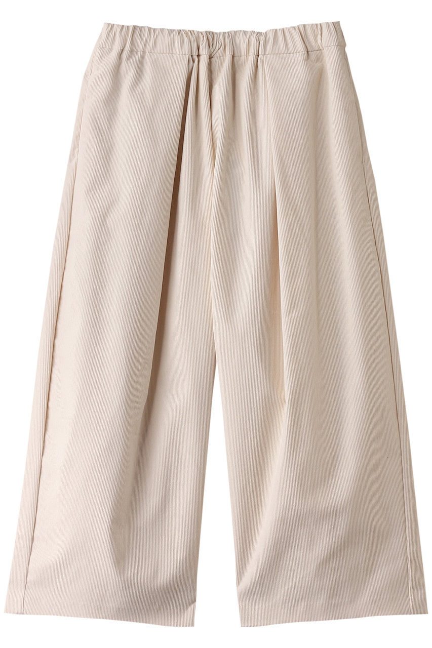 ミズイロインド/mizuiro indのcorduroy wide PT パンツ(ivory/4-260045A)