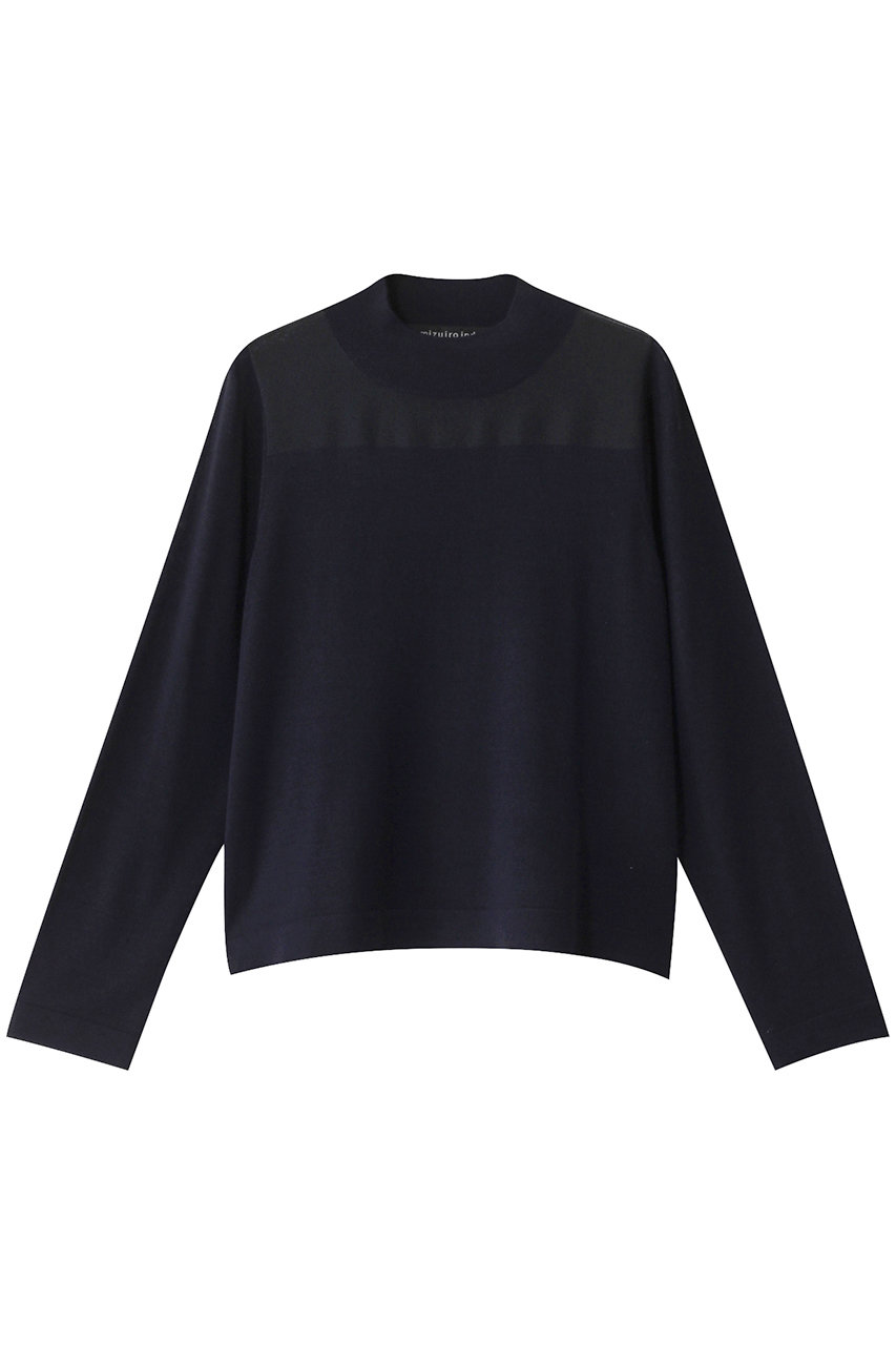 ミズイロインド/mizuiro indのsheer york P/O プルオーバー(navy/4-220062)