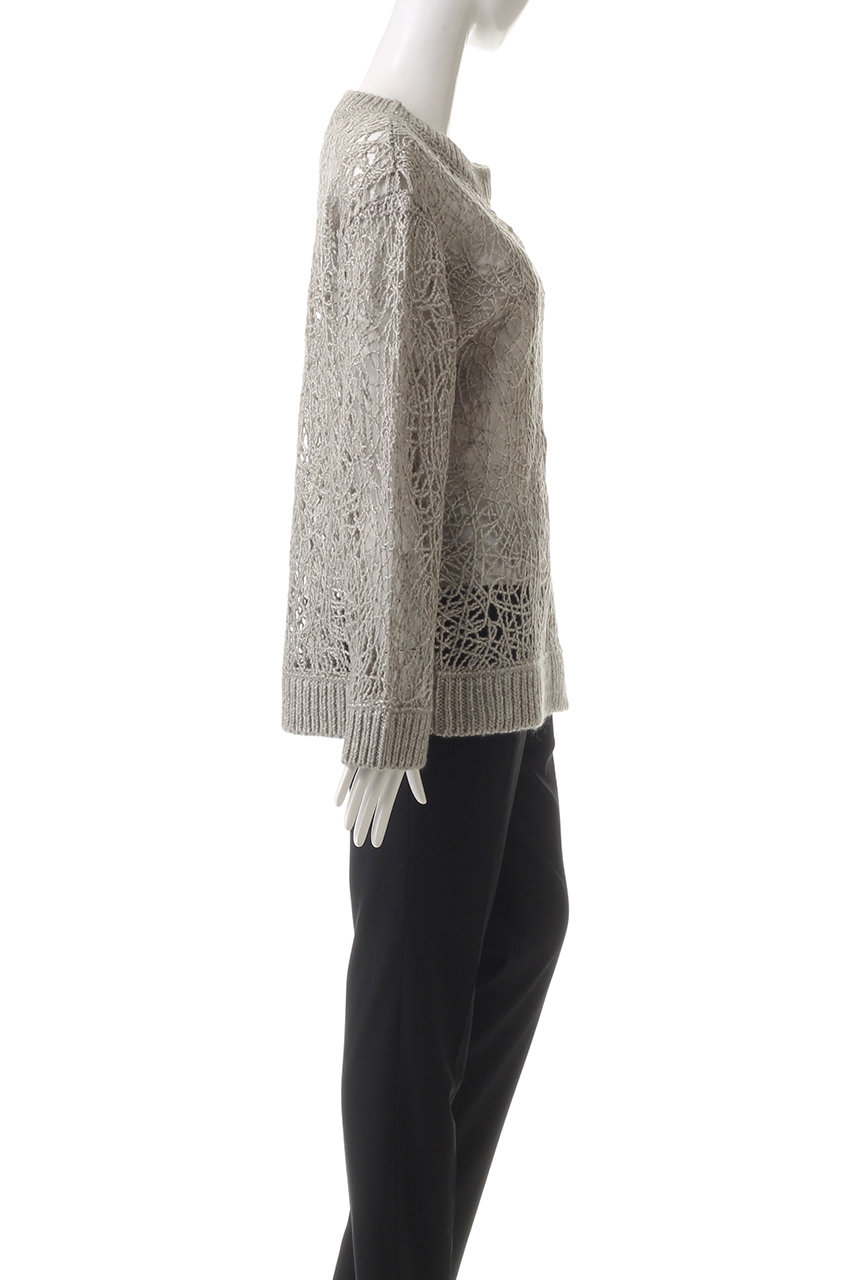 ミズイロインド 24AW ウェーブヤーンクルーネックプルオーバー セーター mizuiro ind(ミズイロインド)｜wave yarn crew neck P/O プルオーバー