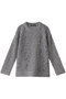 wave yarn crew neck P/O プルオーバー ミズイロインド/mizuiro ind gray