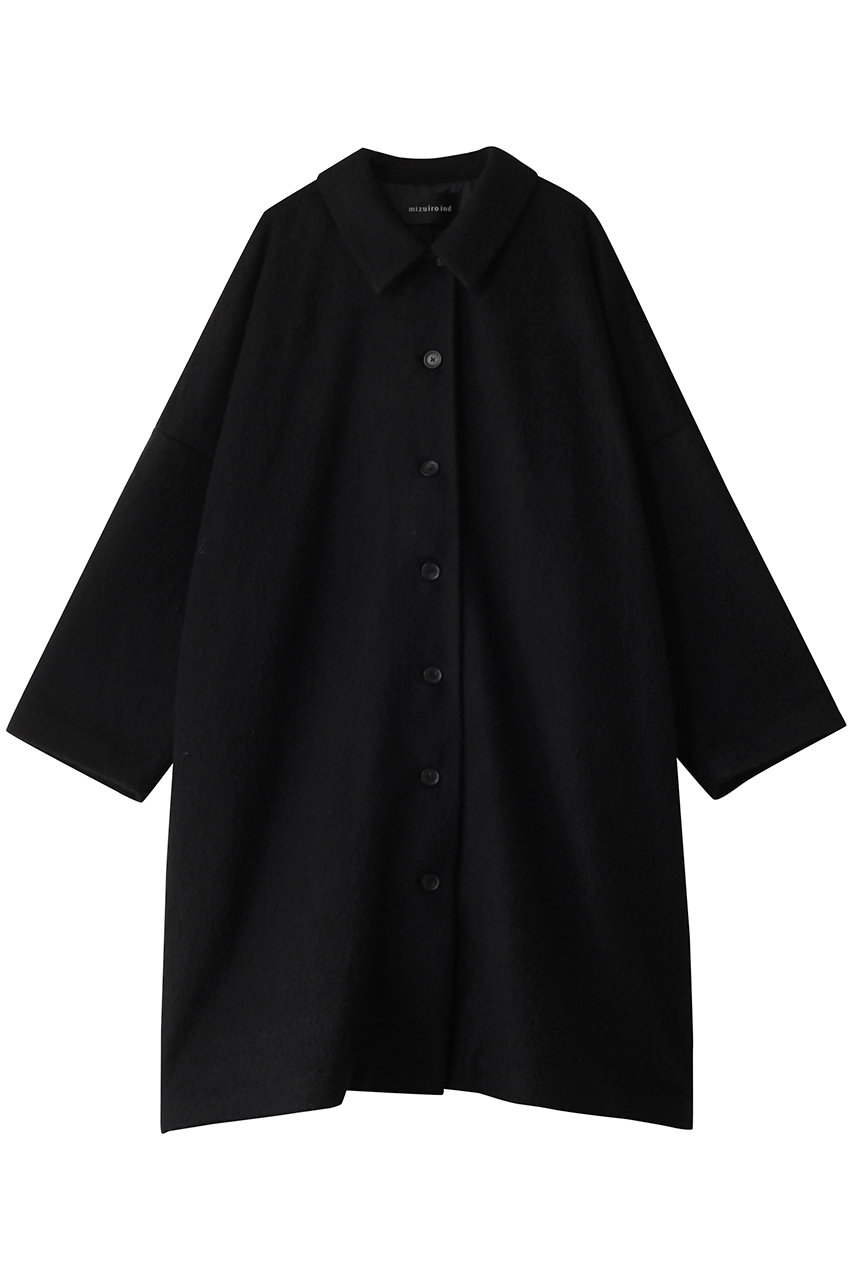 ミズイロインド/mizuiro indのwide shirt like JK ジャケット(black/4-270023)