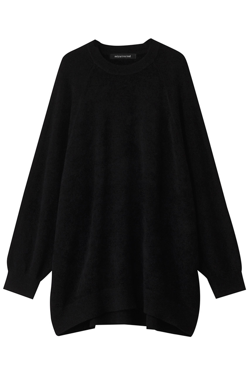 ミズイロインド/mizuiro indのmole yarn raglan slv P/O プルオーバー(black/4-220083)