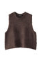 hairy yarn short vest ベスト ミズイロインド/mizuiro ind brown