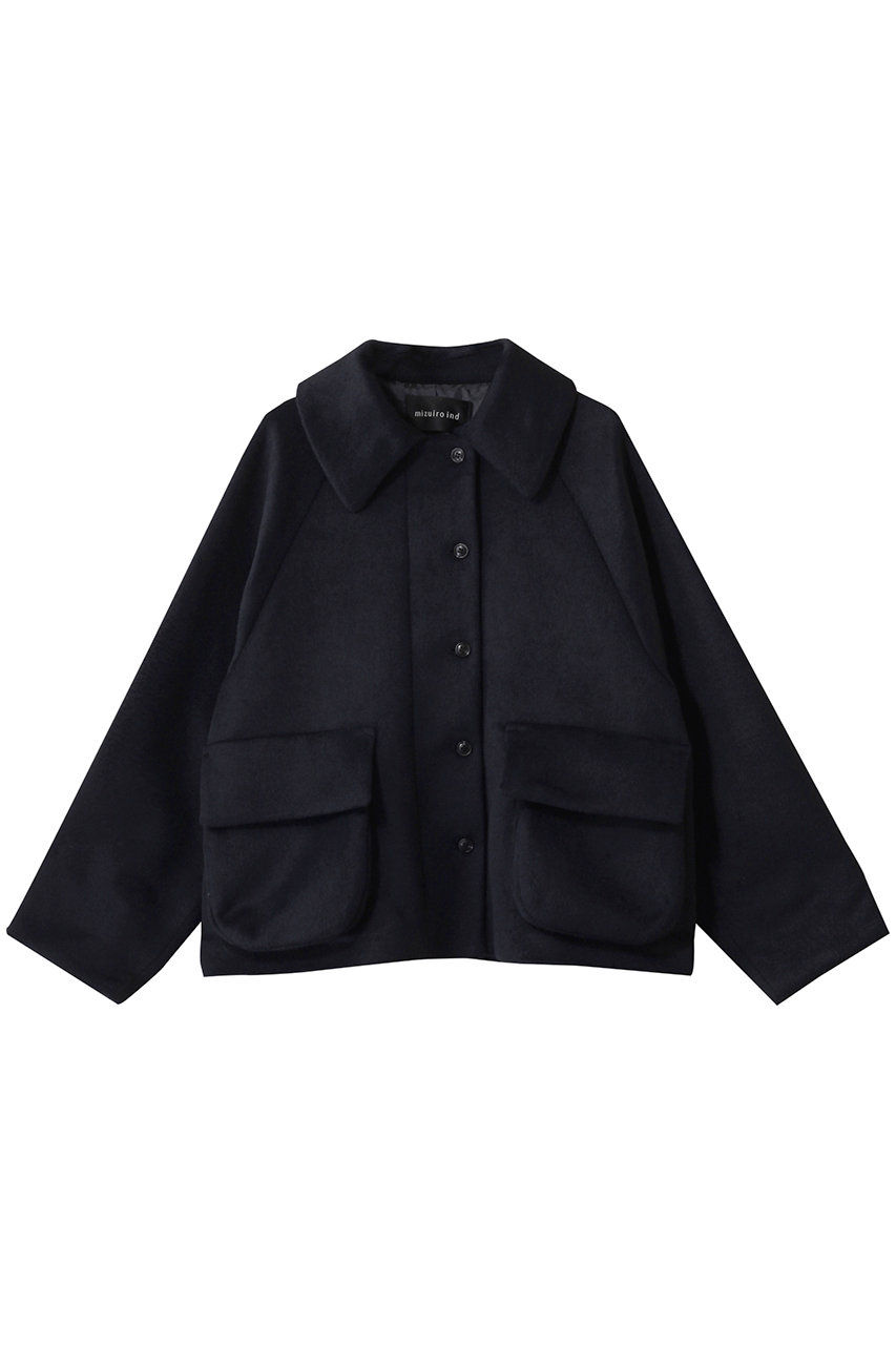 ミズイロインド/mizuiro indのwool raglan JK ジャケット(navy/4-270029)