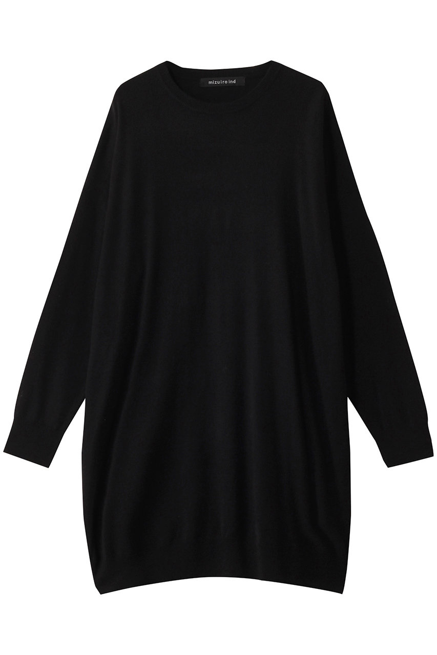 mizuiro ind crew neck wide tunic チュニック (black, F) ミズイロインド ELLE SHOP mizuiro ind crew neck wide tunic チュニック (black, F) ミズイロインド ELLE SHOP