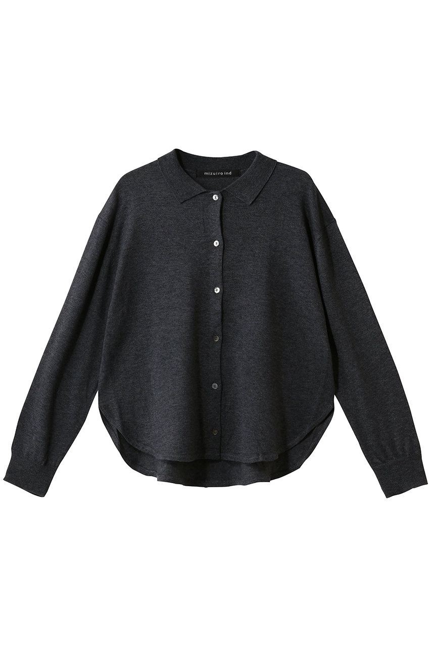 ミズイロインド/mizuiro indのshirt like C/D カーディガン(c.gray/4-220081)