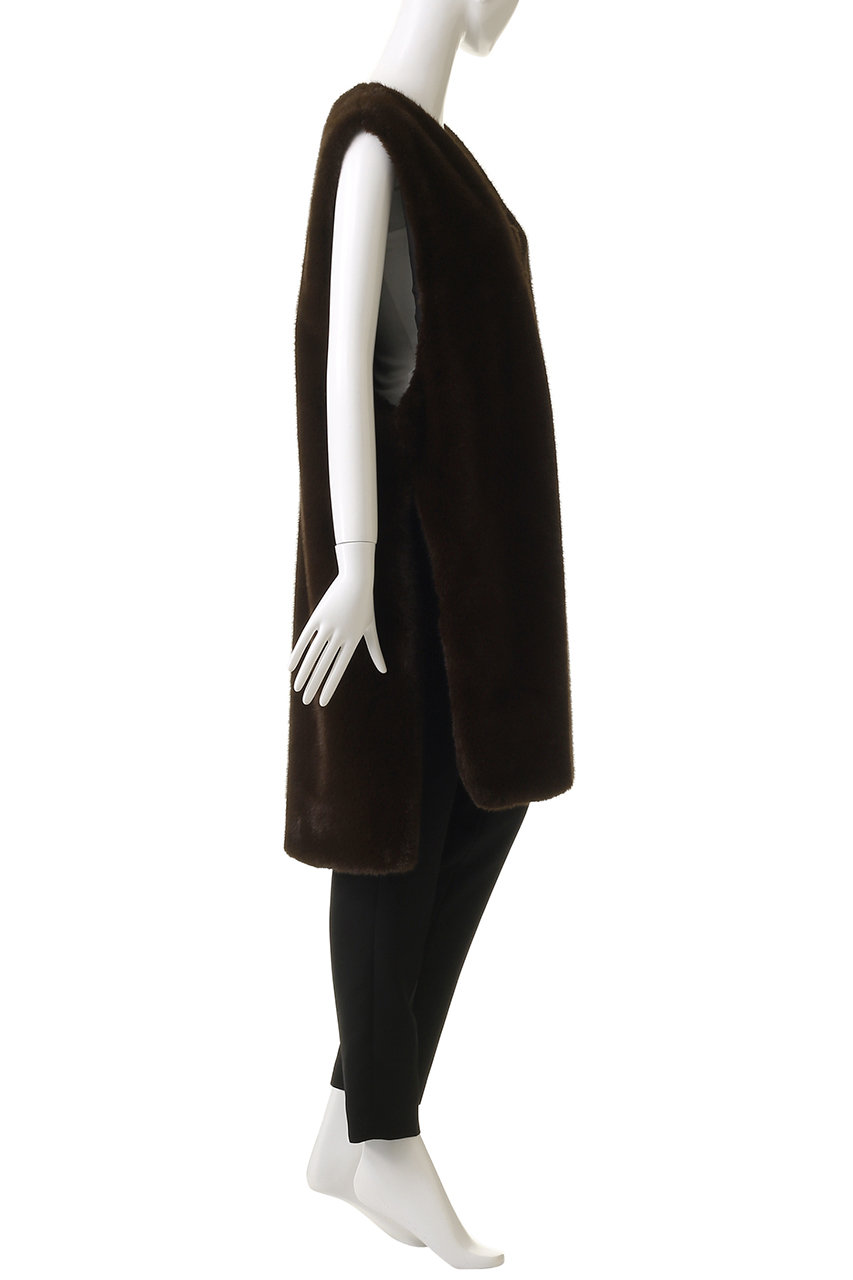 mizuiro ind(ミズイロインド)｜fur boa reversible long vest ベスト