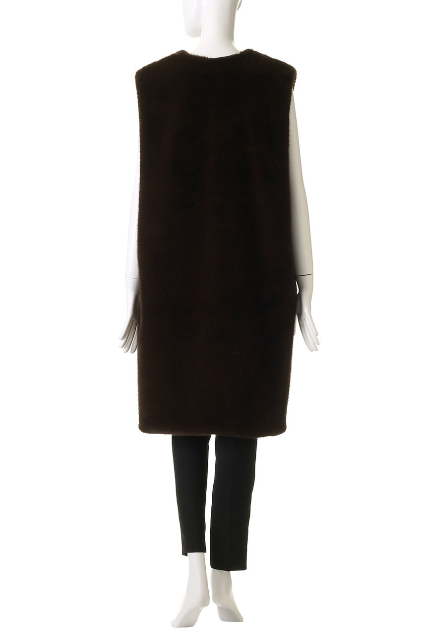 mizuiro ind(ミズイロインド)｜fur boa reversible long vest ベスト