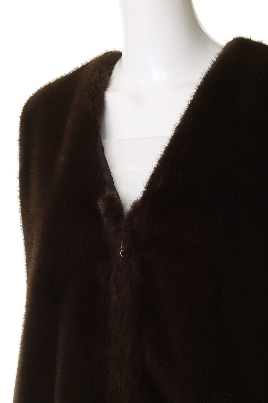 mizuiro ind(ミズイロインド)｜fur boa reversible long vest ベスト