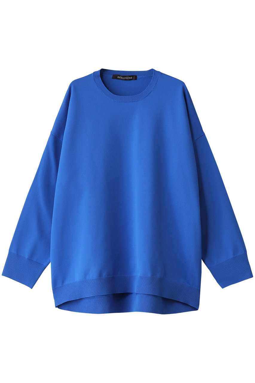 ミズイロインド/mizuiro indのcrew neck P/O プルオーバー(ブルー/1-220041)