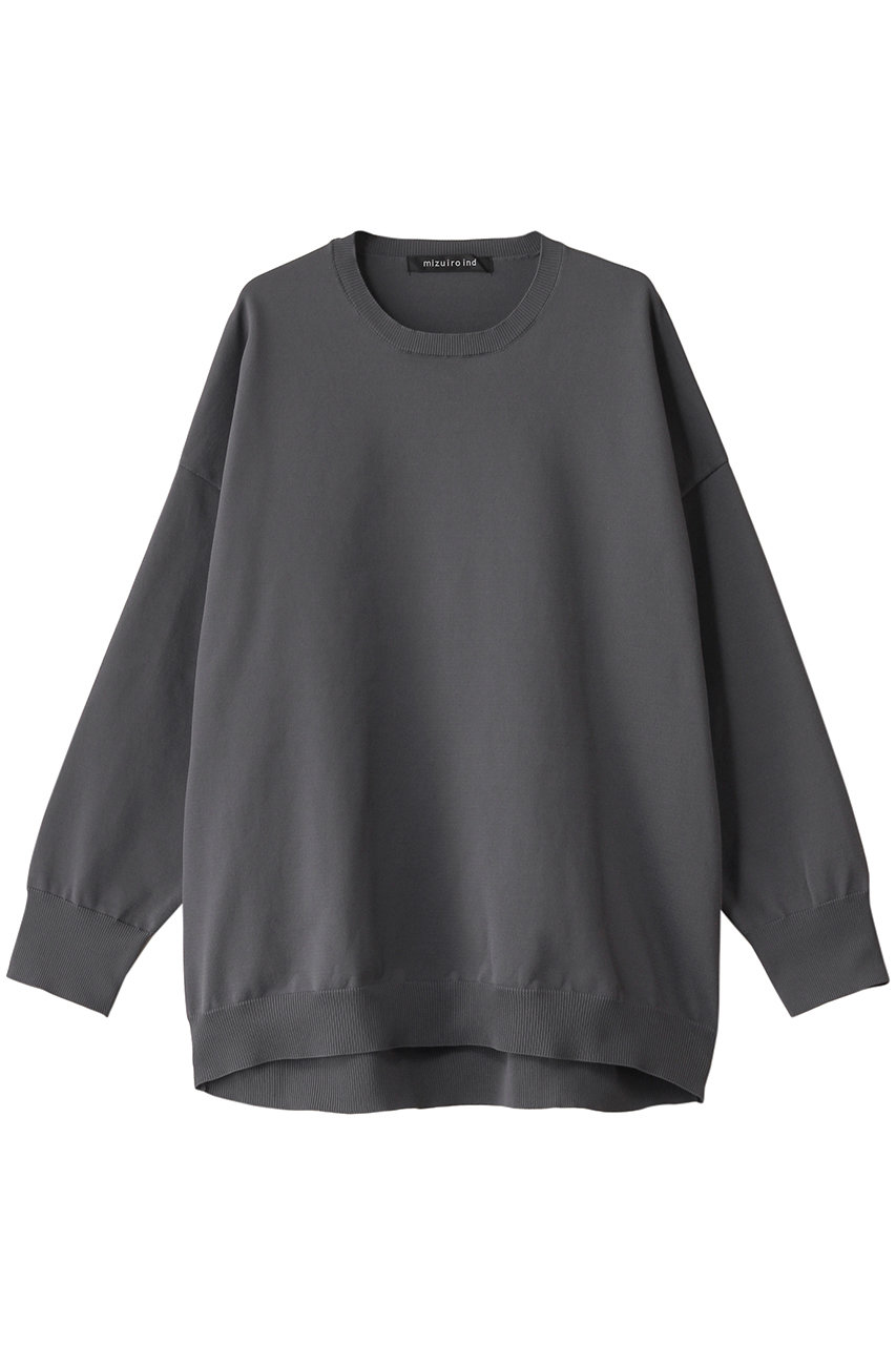 ミズイロインド/mizuiro indのcrew neck P/O プルオーバー(チャコールグレー/1-220041)