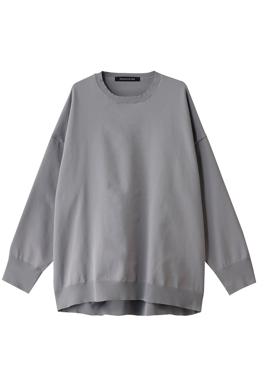 ミズイロインド/mizuiro indのcrew neck P/O プルオーバー(l.gray/1-220041)