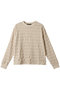 sheer  pattern long T Tシャツ ミズイロインド/mizuiro ind beige