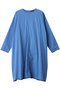 blanket stitch wide OP ワンピース ミズイロインド/mizuiro ind blue