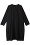 blanket stitch wide OP ワンピース ミズイロインド/mizuiro ind black