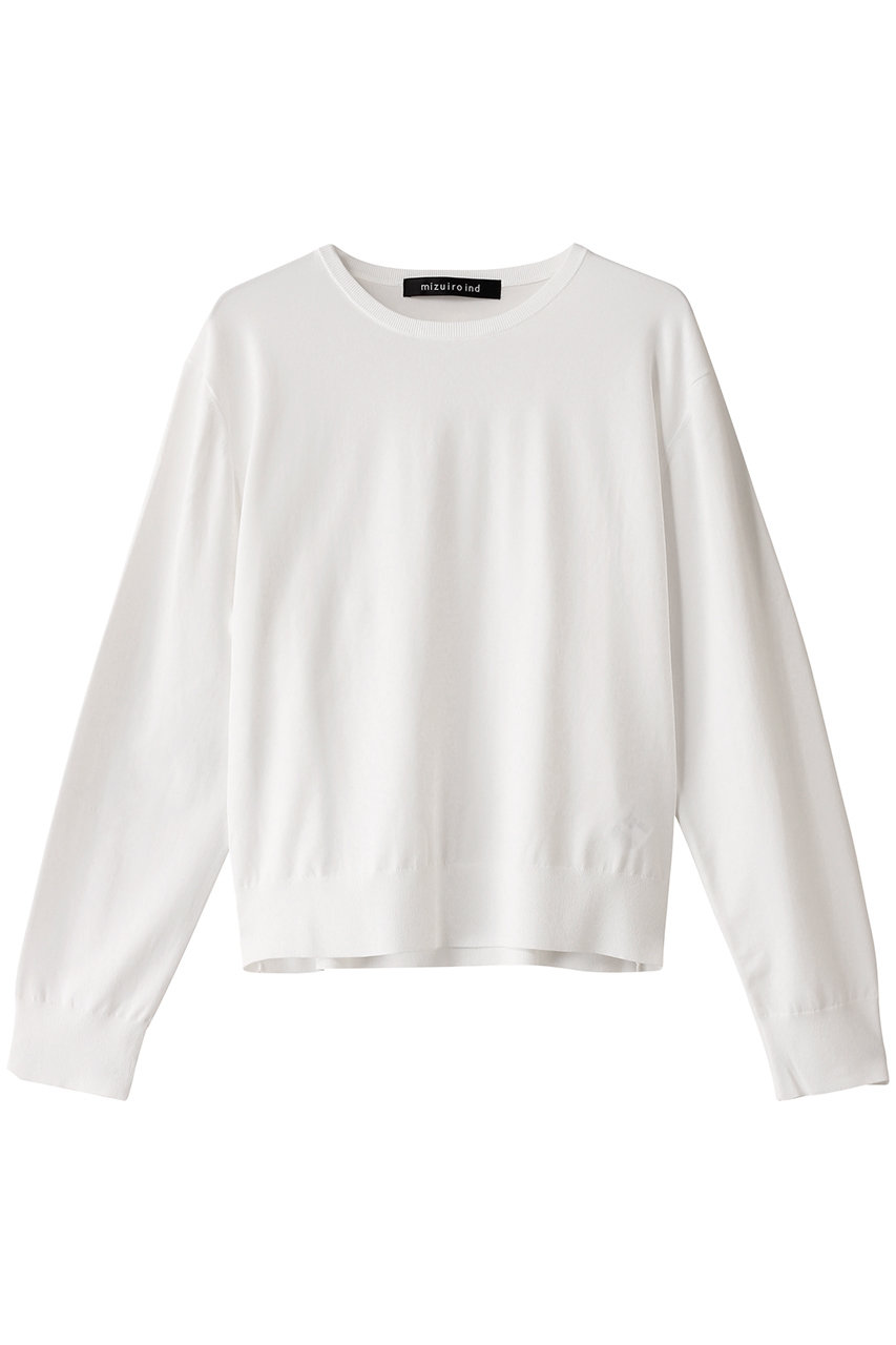 ミズイロインド/mizuiro indのcrew neck long slv P/O プルオーバー(off white/1-220038)