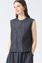 denim short vest ベスト ミズイロインド/mizuiro ind
