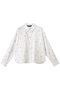 small flower print shirt シャツ ミズイロインド/mizuiro ind off white