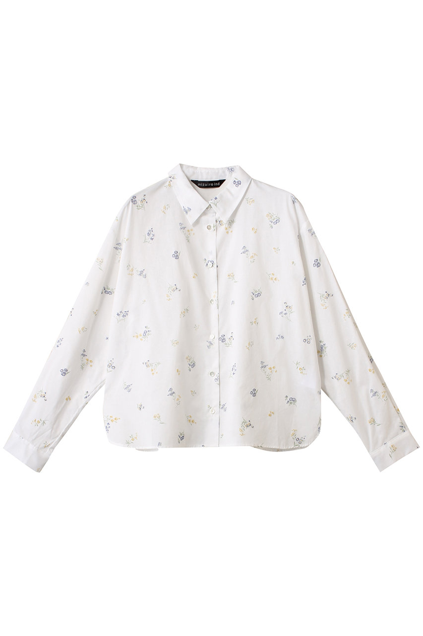 ミズイロインド/mizuiro indのsmall flower print shirt シャツ(off white/1-230073)