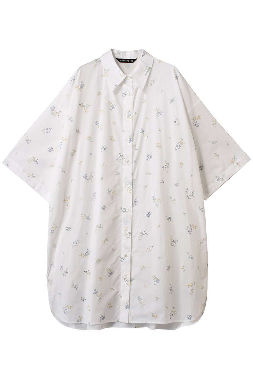 ミズイロインド/mizuiro indのsmall flower print shirt OP ワンピース(off white/1-250054)