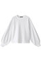 puff slv long T Tシャツ ミズイロインド/mizuiro ind white