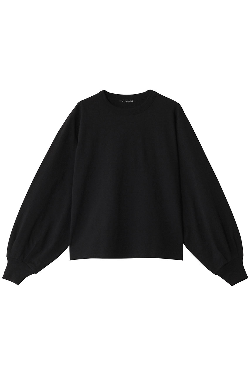 ミズイロインド/mizuiro indのpuff slv long T Tシャツ(black/1-210069)