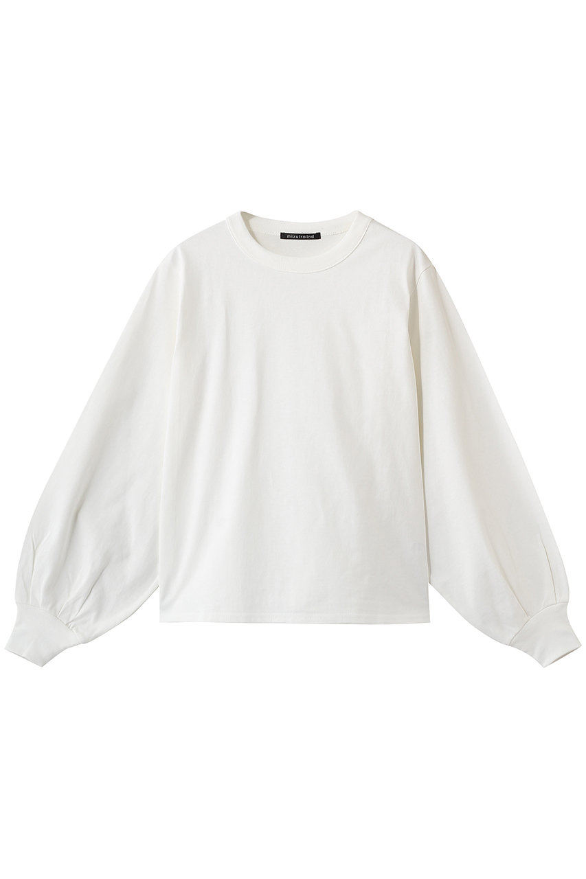 ミズイロインド/mizuiro indのpuff slv long T Tシャツ(off white/1-210069)