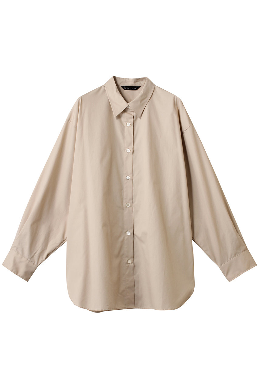 ミズイロインド/mizuiro indのmens like wide shirt シャツ(beige/1-230115)