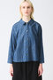denim compact shirt シャツ ミズイロインド/mizuiro ind