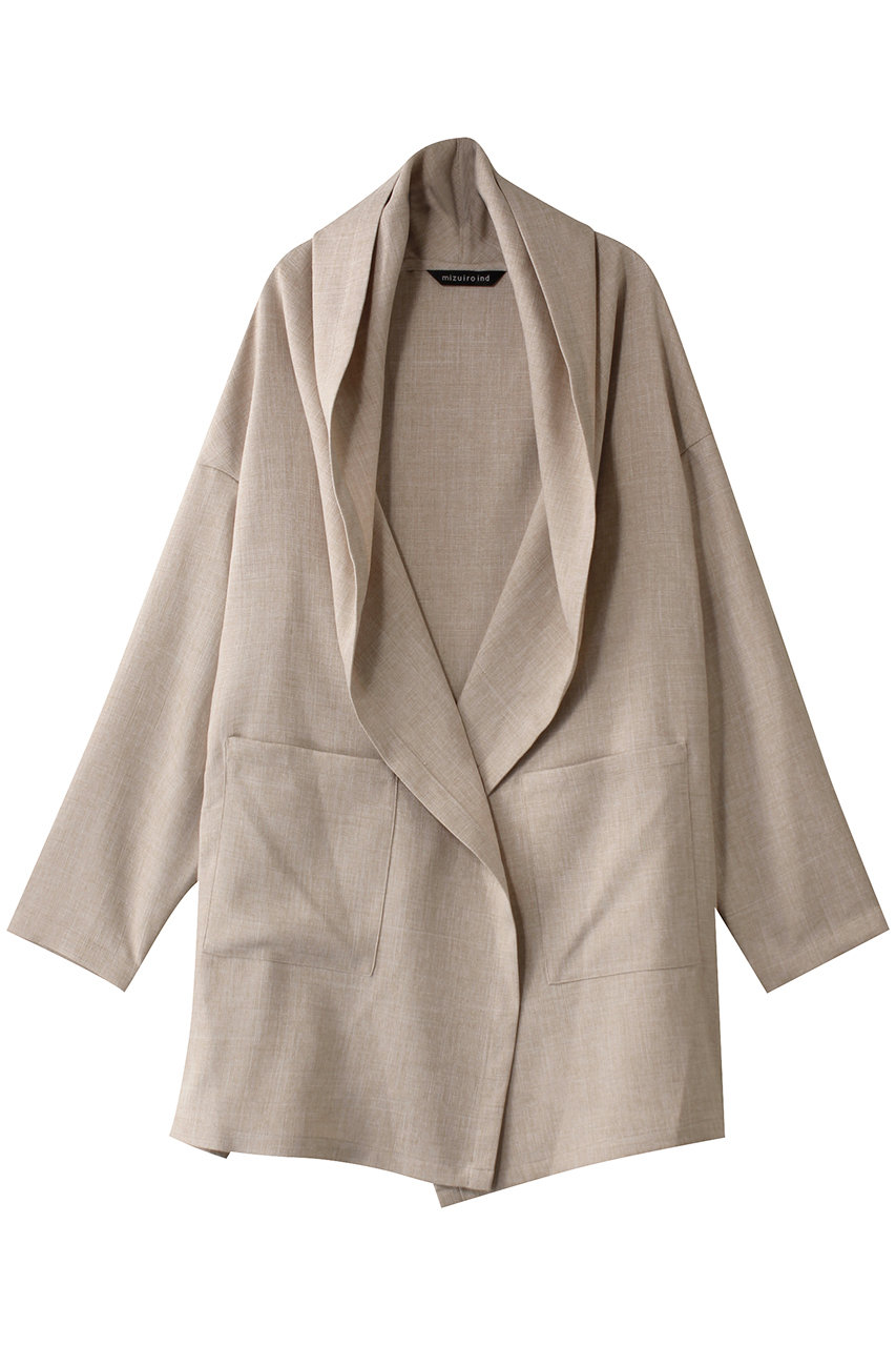 mizuiro ind drape long C/D カーディガン (s.beige, F) ミズイロインド ELLE SHOP mizuiro ind drape long C/D カーディガン (s.beige, F) ミズイロインド ELLE SHOP