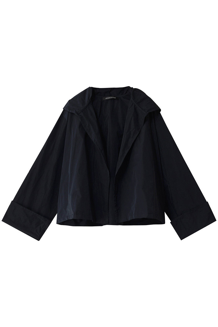 mizuiro ind hooded C/D カーディガン (navy, F) ミズイロインド ELLE SHOP mizuiro ind hooded C/D カーディガン (navy, F) ミズイロインド ELLE SHOP