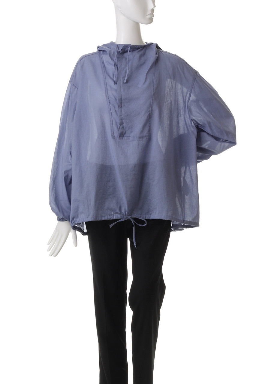 mizuiro ind(ミズイロインド)｜hooded shirt シャツ/blue の通販