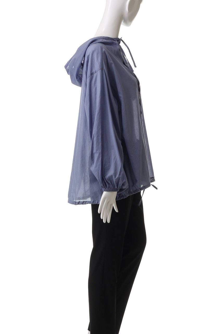 mizuiro ind(ミズイロインド)｜hooded shirt シャツ/blue の通販