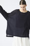 mesh long slv wide T Tシャツ ミズイロインド/mizuiro ind