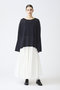 mesh long slv wide T Tシャツ ミズイロインド/mizuiro ind