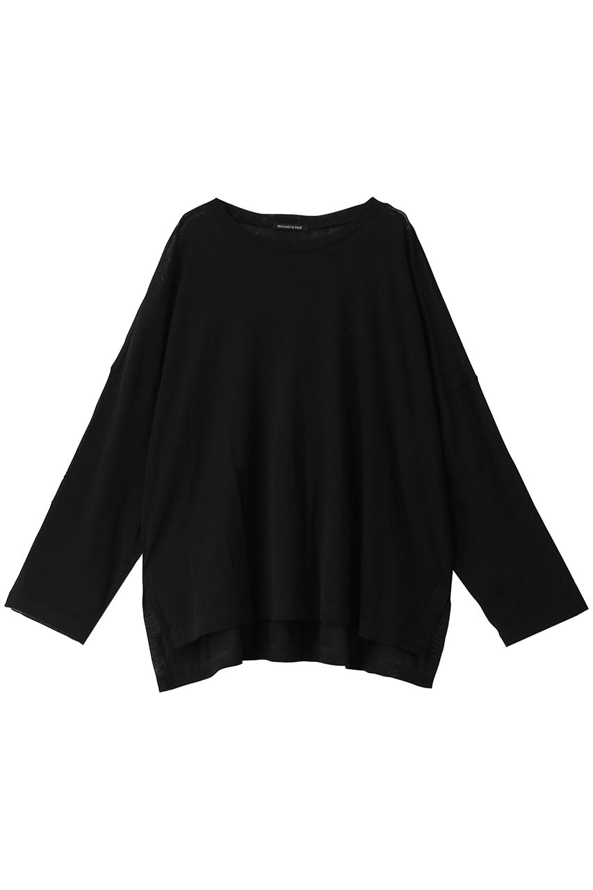 mizuiro ind mesh long slv wide T Tシャツ (black, F) ミズイロインド ELLE SHOP mizuiro ind mesh long slv wide T Tシャツ (black, F) ミズイロインド ELLE SHOP
