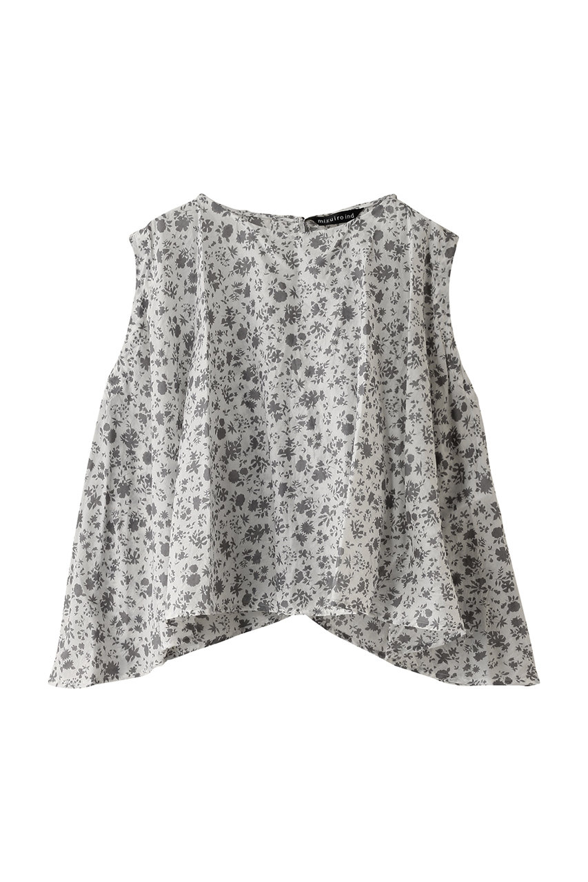mizuiro ind small flower print N/S flare P/O プルオーバー (gray, F) ミズイロインド ELLE SHOP mizuiro ind small flower print N/S flare P/O プルオーバー (gray, F) ミズイロインド ELLE SHOP