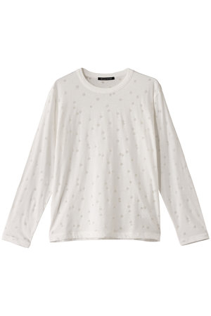 ミズイロインド/mizuiro indのburn out dots print long T Tシャツ(110100/110103)