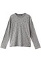 burn out dots print long T Tシャツ ミズイロインド/mizuiro ind gray