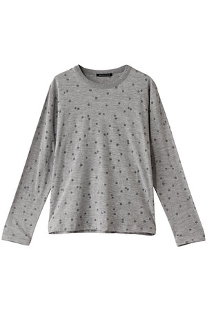ミズイロインド/mizuiro indのburn out dots print long T Tシャツ(110100/110103)