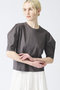 drape slv T Tシャツ ミズイロインド/mizuiro ind