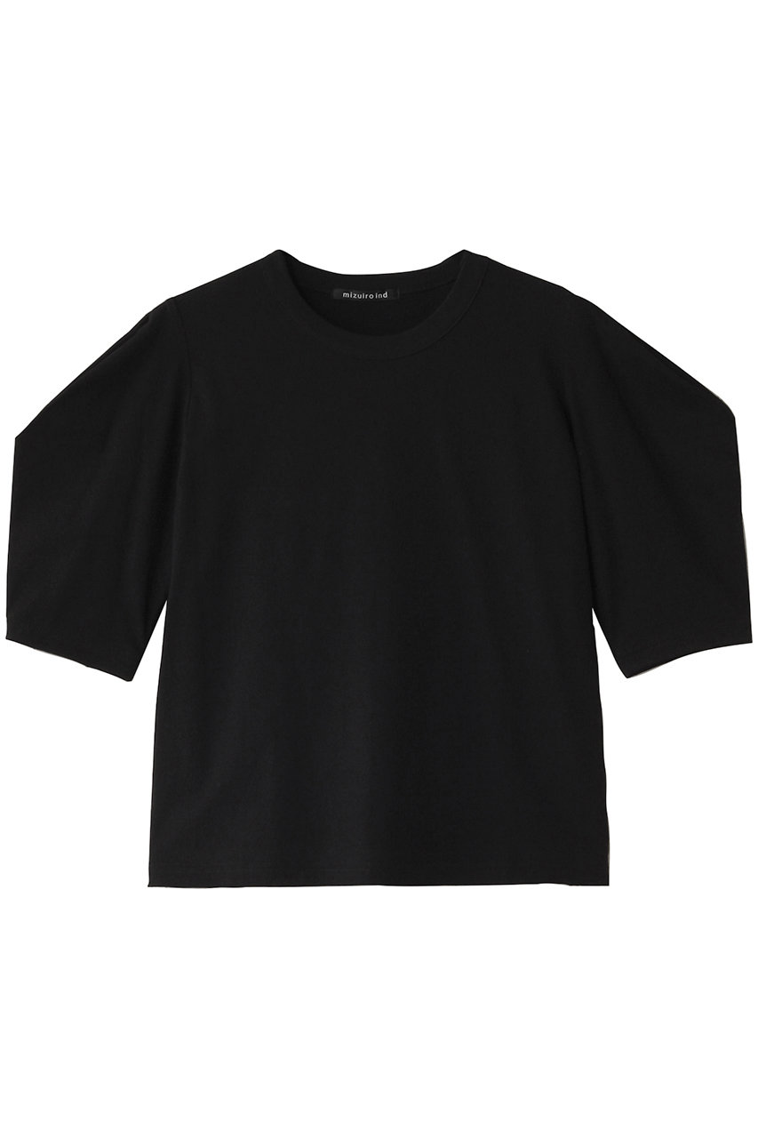 mizuiro ind drape slv T Tシャツ (black, F) ミズイロインド ELLE SHOP mizuiro ind drape slv T Tシャツ (black, F) ミズイロインド ELLE SHOP