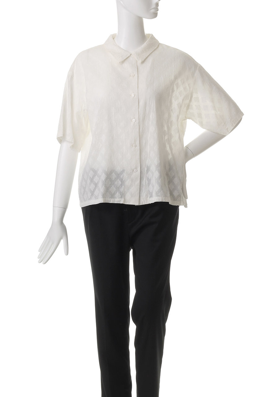 mizuiro ind(ミズイロインド)｜cut jacquard half slv shirt