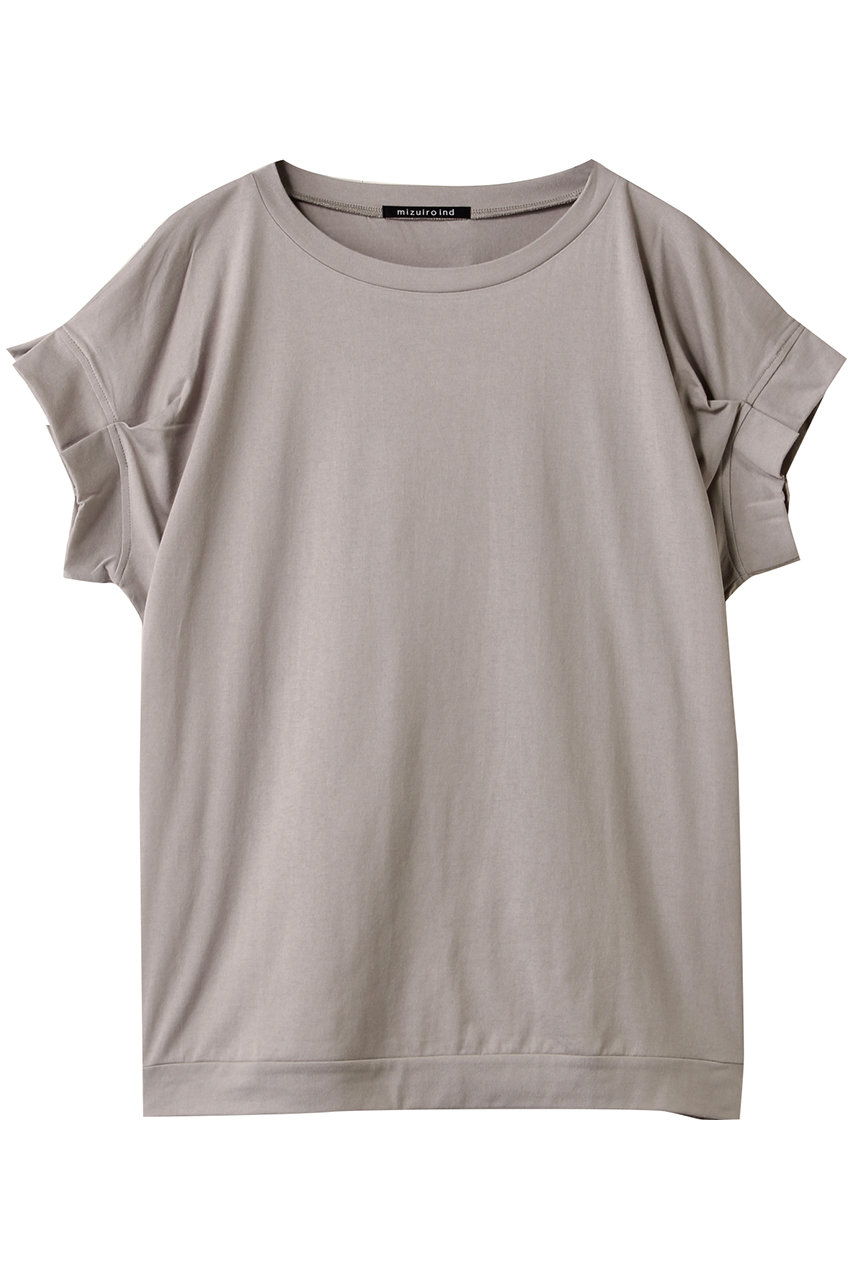 mizuiro ind frill slv crew neck P/O プルオーバー (l.gray, F) ミズイロインド ELLE SHOP mizuiro ind frill slv crew neck P/O プルオーバー (l.gray, F) ミズイロインド ELLE SHOP