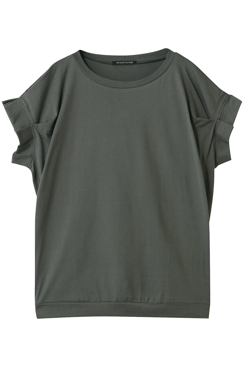 mizuiro ind frill slv crew neck P/O プルオーバー (c.gray, F) ミズイロインド ELLE SHOP mizuiro ind frill slv crew neck P/O プルオーバー (c.gray, F) ミズイロインド ELLE SHOP
